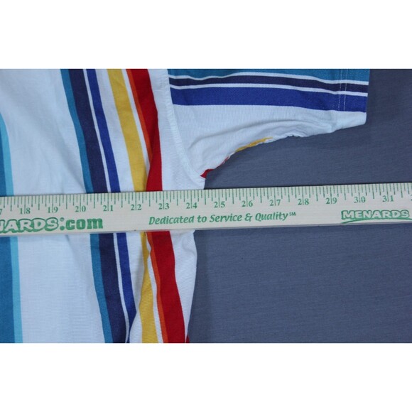 Vintage Chaps Ralph Lauren Vertical Striped Short Sleeve Lightweight Sz L - Picture 6 of 11
